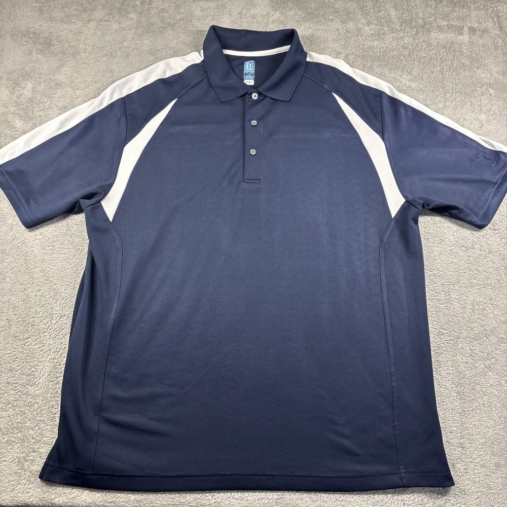PGA TOUR Airflux Men's Navy Polo Golf Shirt Men's‎ Size 2XL
